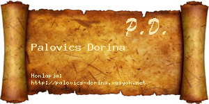 Palovics Dorina névjegykártya