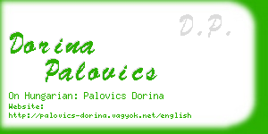 dorina palovics business card